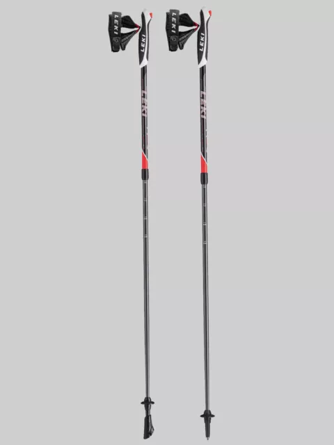 Leki Nordic Walking Spin 100-130 cm Stocklänge - black/anthr./white/red