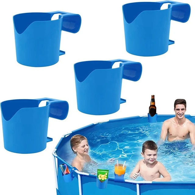 5Pcs Pool Water Cup Hanging Holder Plastic Container Hook for Swimming Pool Z3V5