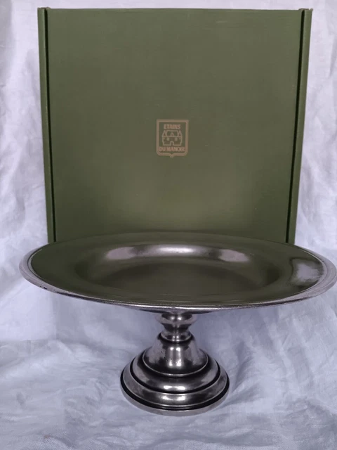 Coupe Étain Deux Anses - Tête De Sanglier - Etains Du Manoir - Argenté
