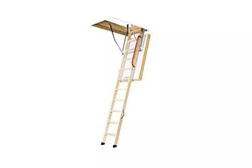 FAKRO LWT 66892 Wooden Thermo Attic Ladder with 12.5 R-Value for 25-Inch x 47...