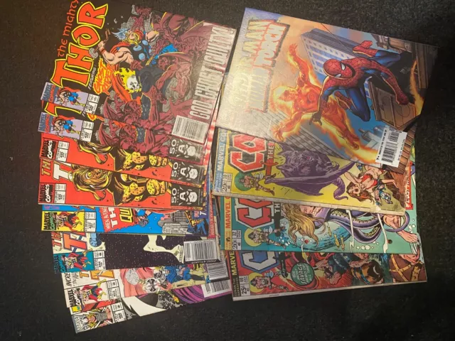  The mighty Thor comic book lot 8 good condition 430,435,437,444,454,466 