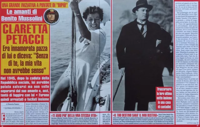 Italian Clipping Ritaglio 2022 CLARETTA PETACCI amante Mussolini 4 PAGINE