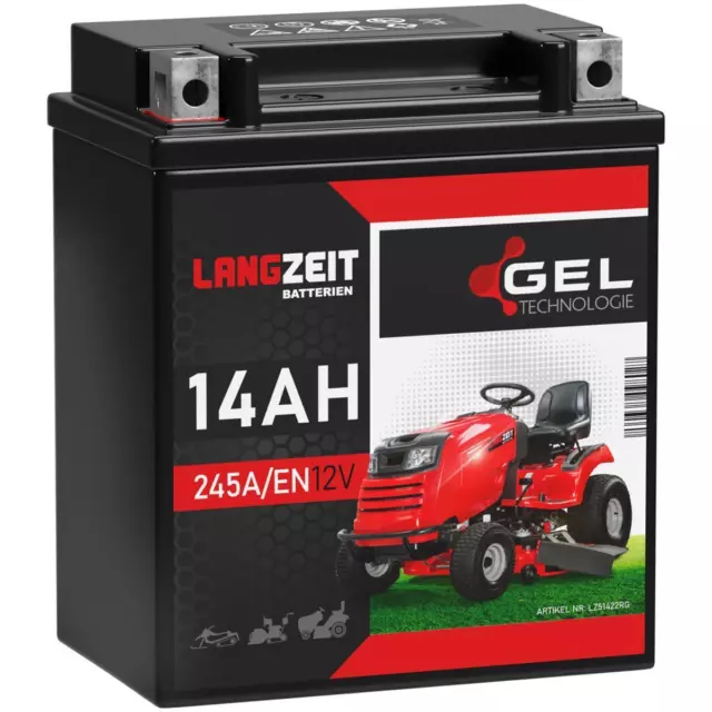 Rasentraktor GEL Batterie 12V 14Ah Husqvarna Jonsered McCulloch Borger Zenoah