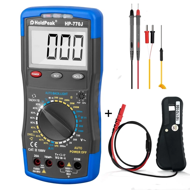 Engine Multimeter AUTOMOTIVE DIGITAL MULTIMETER Engine Analyser Dwell Tacho Signal Pickup ...