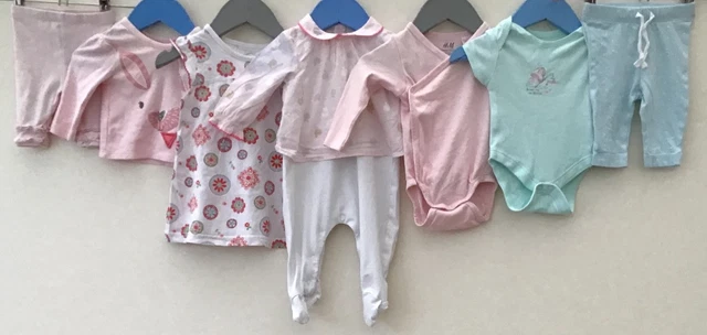 Pacchetto abbigliamento bambine età 0-3 H&M primi giorni John Lewis Billy Bush