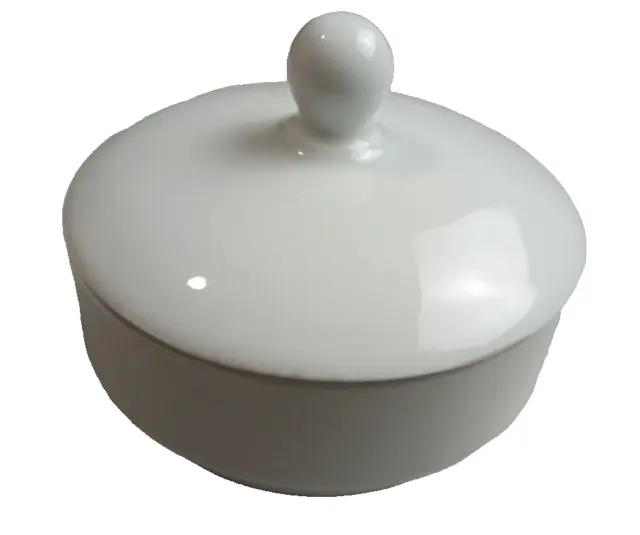 Sur La Table Sugar Bowl W/Lid White Handcrafted Porcelain Made In Turkey