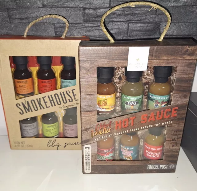 Thoughtfully -Hot Sauce Geschenkset -Probierset 2x6 Verschiedene Scharfe Saucen