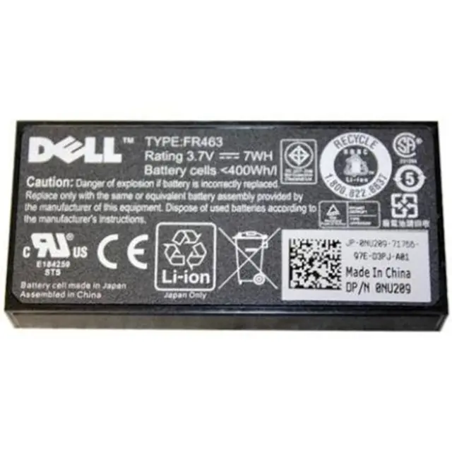DELL NU209 Dell PE PERC 5/i 6/i H700 3.7V RAID Battery  NU209 FR463 7WHR DFJRV
