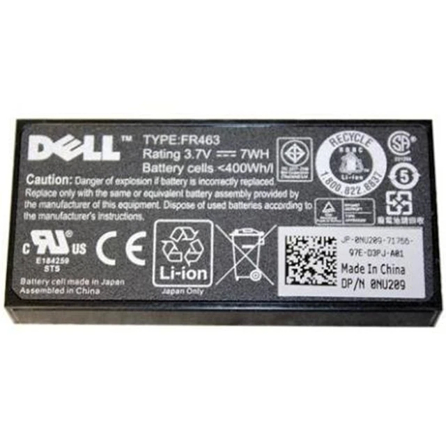 DELL NU209 Dell PE PERC 5/i 6/i H700 3.7V RAID Battery  NU209 FR463 7WHR DFJRV
