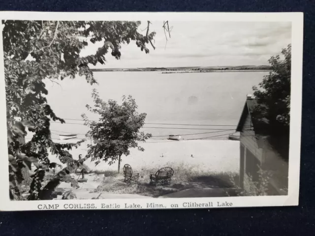 Camp Corliss Battle Lake MN Minnesota RPPC Real Photo Postcard 1920s