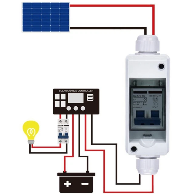 Scatola Combinatrice Fotovoltaica 2IN-1OUT - Con Interruttore 500V 32A E Parafulmine - Foto 3
