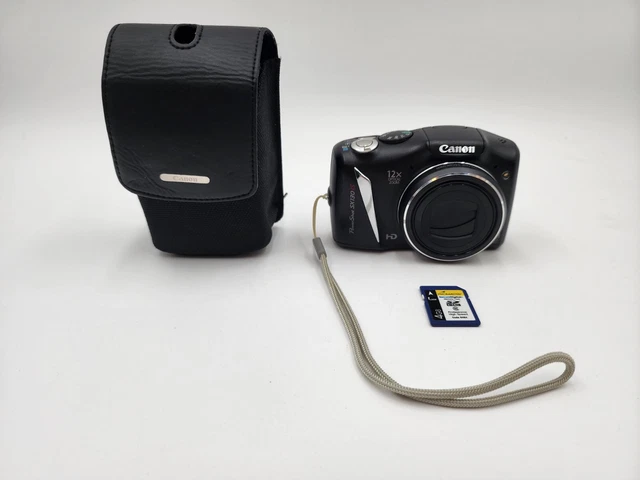 Cámara digital Canon PowerShot SX160 IS 16,0 MP - negra con tarjeta SD de 4 GB *Probada*