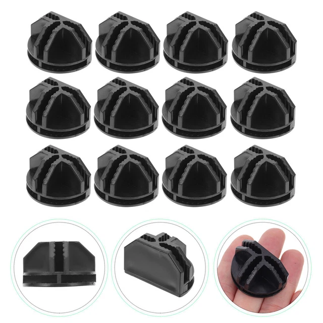 12 piezas conector de cubo de cable hebilla de cerca negro
