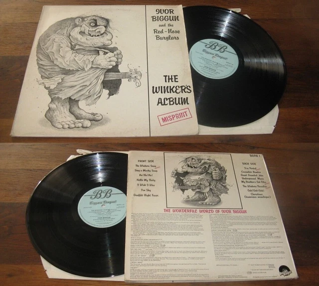 Ivor Biggun & The Red-Nosed Burglars - The Winker's Album LP Blues Folk UK 78'