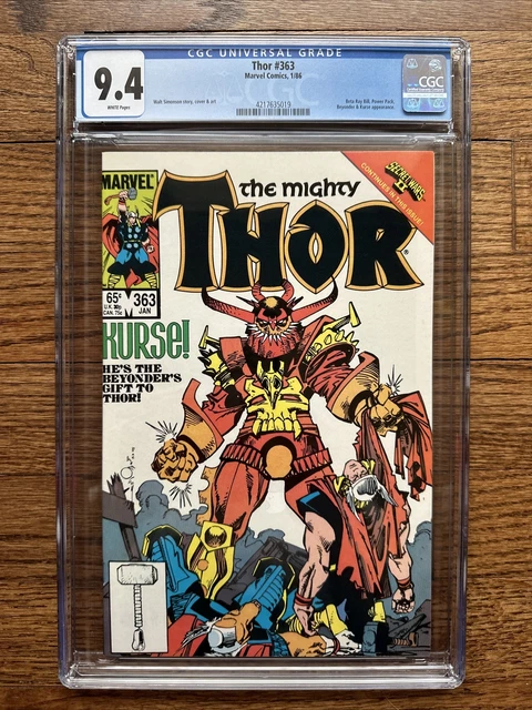 The Mighty Thor #363~CGC 9.4~Marvel~January 1986