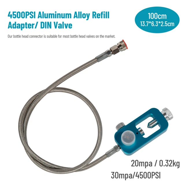 HIGH PRESSURE PAINTBALL Scuba Air Fill Station 4500PSI HPA Tank Adapter