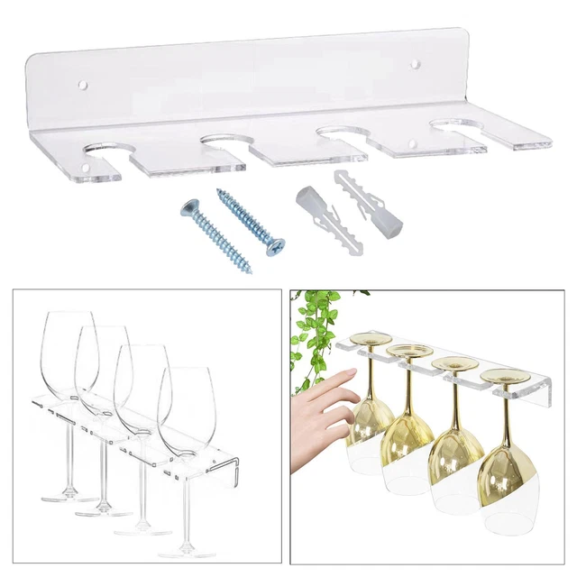 Wine Glass Holder, Stemware Rack Hanger, Simple Using Acrylic Hanging Wine Glass