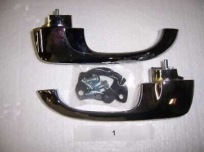 Outside Front Door Handles 66-67 Chevy Ii W Push Buttons Gaskets Gk1047 ^