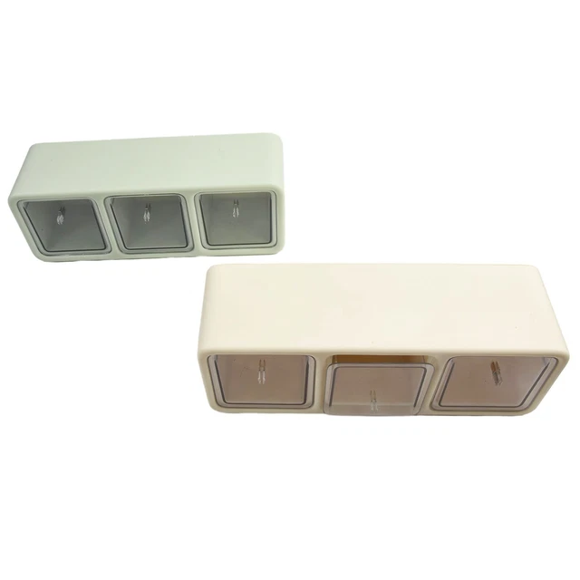 Caja de especias vidrio de especias utensilios de cocina almacenamiento de alimentos multifuncional