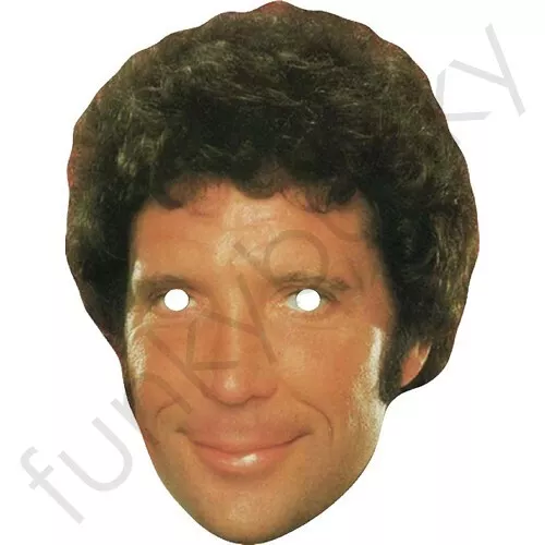 Tom Jones Retro Welsh Celebrity Card Face Mask - Ready To Wear - Fancy Dress