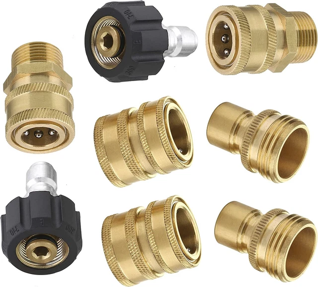 M MINGLE Ultimate Pressure Washer Adapter Set, Quick Disconnect Kit, M22...