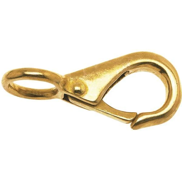 (10)-Solid Bronze 3-15/64" Long Rigid Round 3/4" Eye Quick Snap T7620534