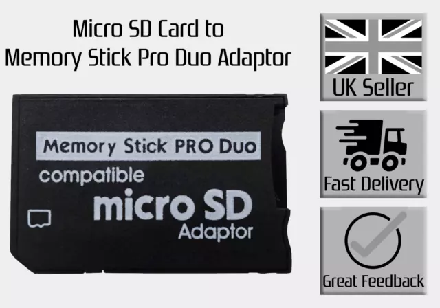 Sony PSP Micro SD to Memory Stick Pro Duo Adaptor / Converter