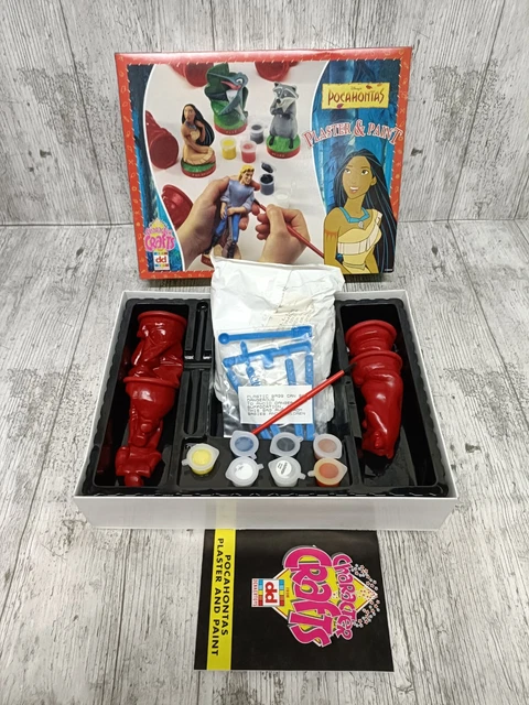 Juego de moldes de pintura de yeso Dekker Toys Pocahontas personajes artesanías Disney de colección