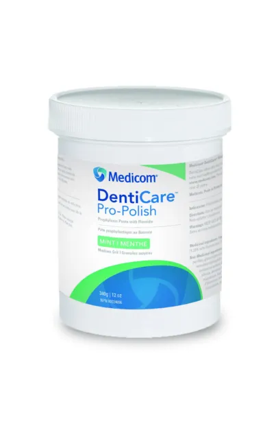 Medicom 10031-CM Denti-Care Pro-Polish Prophy Paste Flouride Coarse Mint 340 Gm