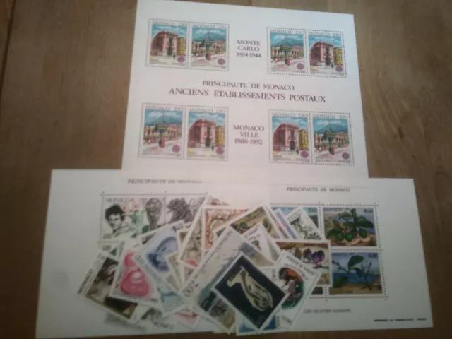 Monaco Jahrgang 1990 komplett postfrisch MNH incl. Blocks