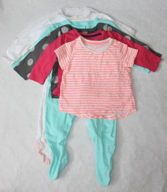 Girls Age 6-9 Months Bundle, T-shirts Babygrows Handmade Cardigan, Next, 6 Items