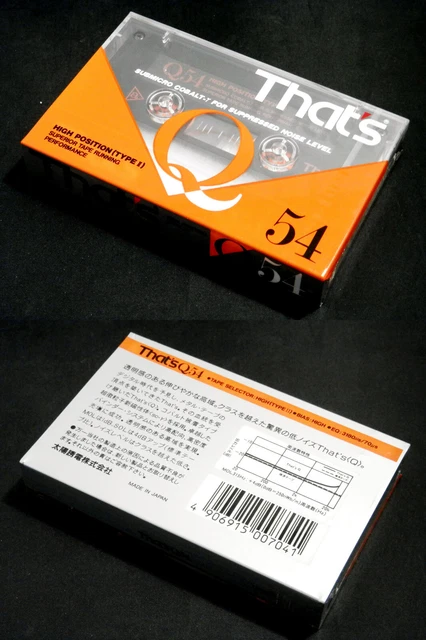 One(1) That's TRIAD cassette tape Q 54 Japan version Perfect condition