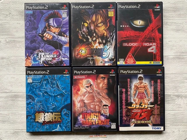 SONY PS2 Rumble Fish & Bloody Roar 3  4 & Garouden & Tough Dark Fight & Baki set