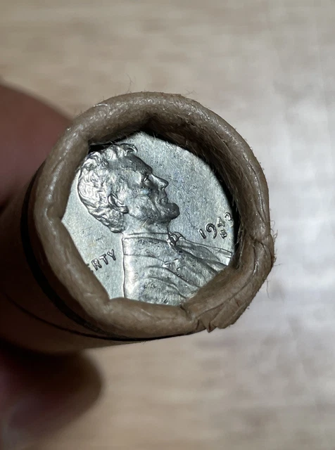 1943 Steel Cent 1888 Indian Head Old Estate Wheat Penny Roll.Old Vintage Cent