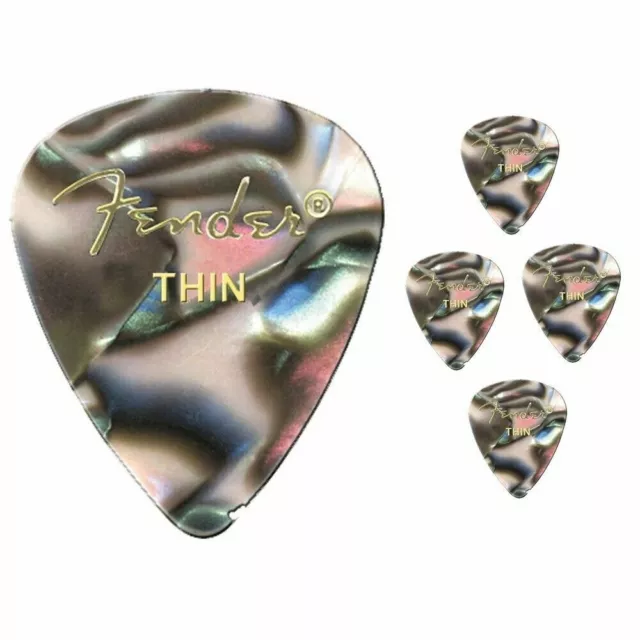 Fender Premium Colored Celluloid Guitar Picks 351 Abalone Thin - 5 Picks