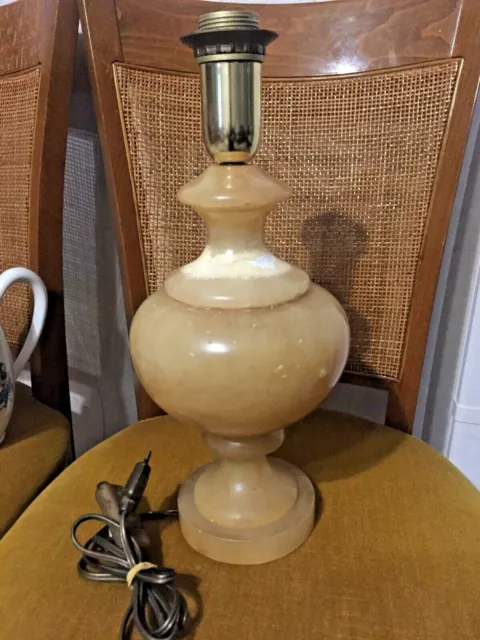 pied de lampe en marbre ou albatre ancien