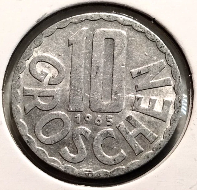 1965  AUSTRIA  10 Groschen  Coin -  KM# 2878 - Combined Shipping (#INV8529)