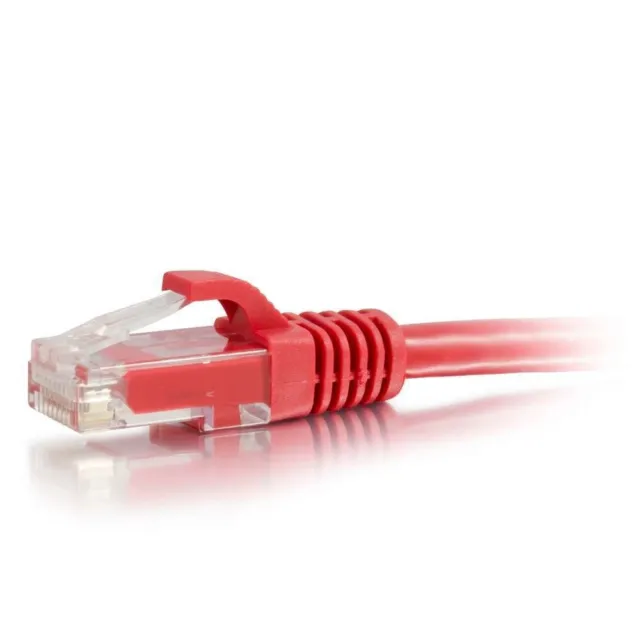 C2G 2M RED Cat5e Ethernet RJ45 High Speed Network Cable, LAN Lead Cat5e Unshield