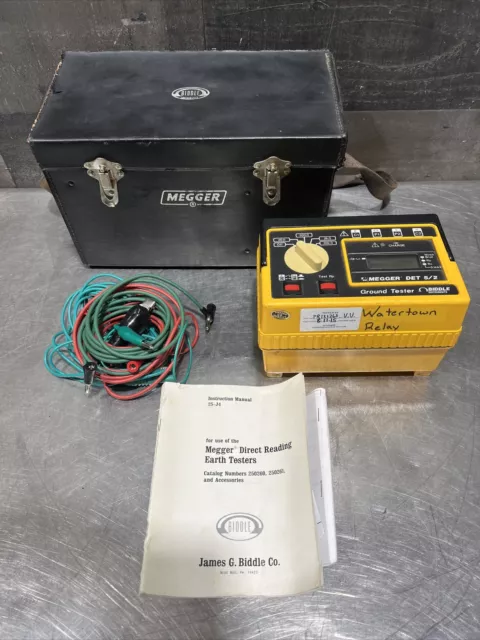 Biddle Instruments Megger DET 5/2 Digital Ground Earth Tester. Used Surplus