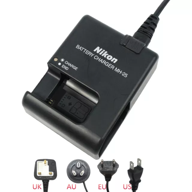 Original Nikon MH-25 MH-25A Charger for EN-EL15 EL15a EL15b Battery D810 D750 2