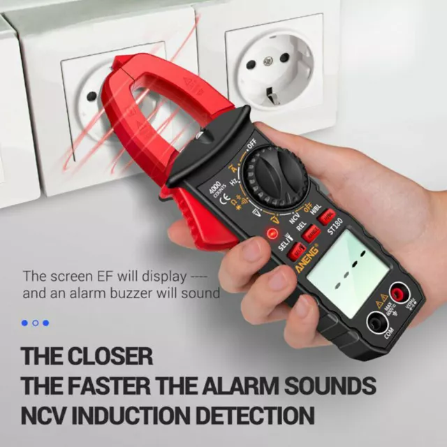 Digital Multimeter Tester AC DC Volt Amp Clamp Meter Auto Range LCD Handheld US 3