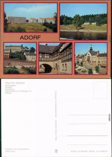 Adorf (Vogtland) Neubaugebiet, Waldgebiet, Pfortenberg, Heimatmuseum  1986