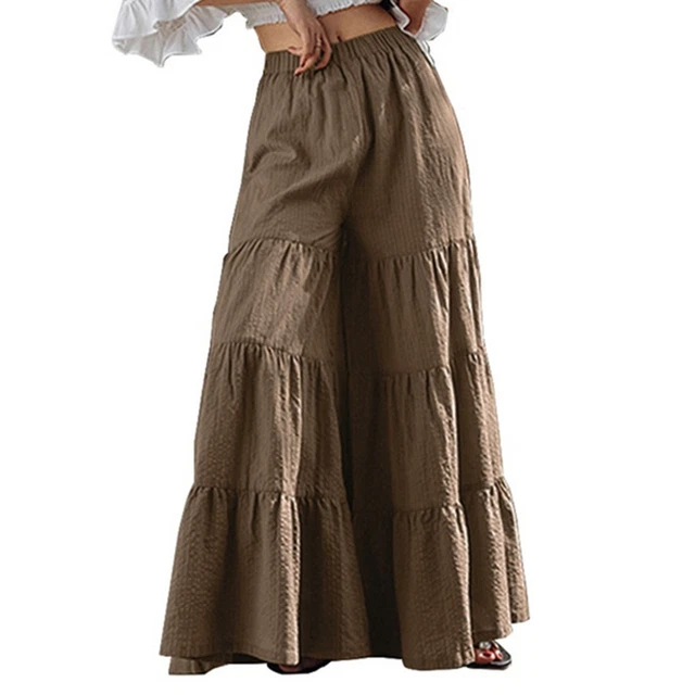 Pantaloni gonna assorbente premium pantaloni donna gamba larga gonna a strati tagliata