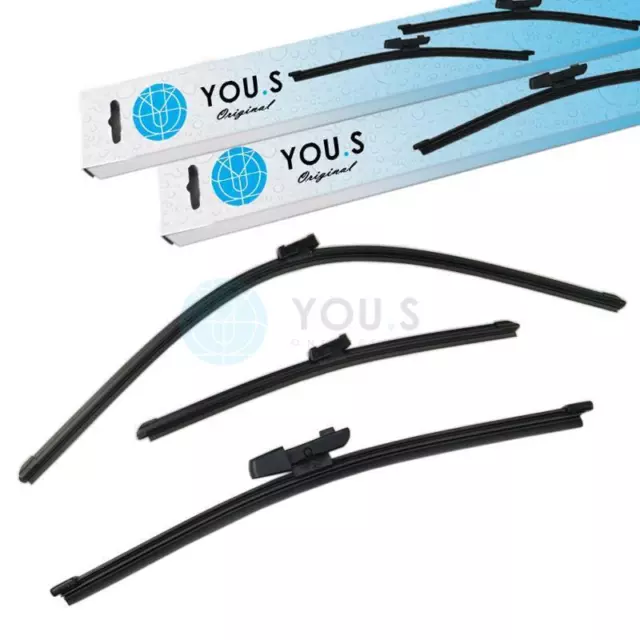 YOU.S Original SCHEIBENWISCHER SET VORNE + HINTEN für VW GOLF / TOURAN - NEU