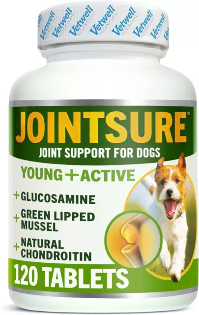 JOINTSURE YOUNG & ACTIVE Joint Supplements for Dogs and Puppies - Pack of 120 Ta