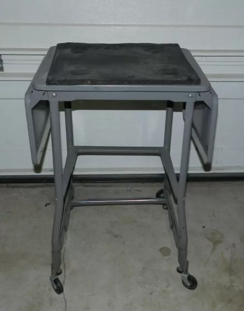 Vintage metal Drop-Leaf Typewriter Table Stand used in good condition Vintage metal Drop-Leaf Typewriter Table Stand used in good condition