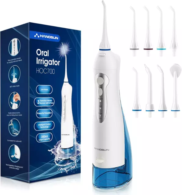 Hangsun Water Flosser Cordless Oral Irrigator Rechargeable Dental Water Jet for