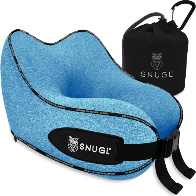 SNUGL Travel Pillow for Kids - Memory Foam Kids Neck Pillows for Travel