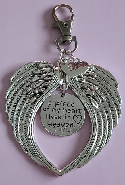 Bebé / Bebé Niño Pérdida Aborto Involuntario Memorial Alas de Ángel Hijo Bolso Dije
