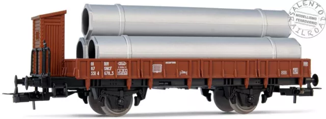 JOUEF HJ5704 Tank Marchandises À Bords Basses Avec Guérite SNCF Charge Tubes H0